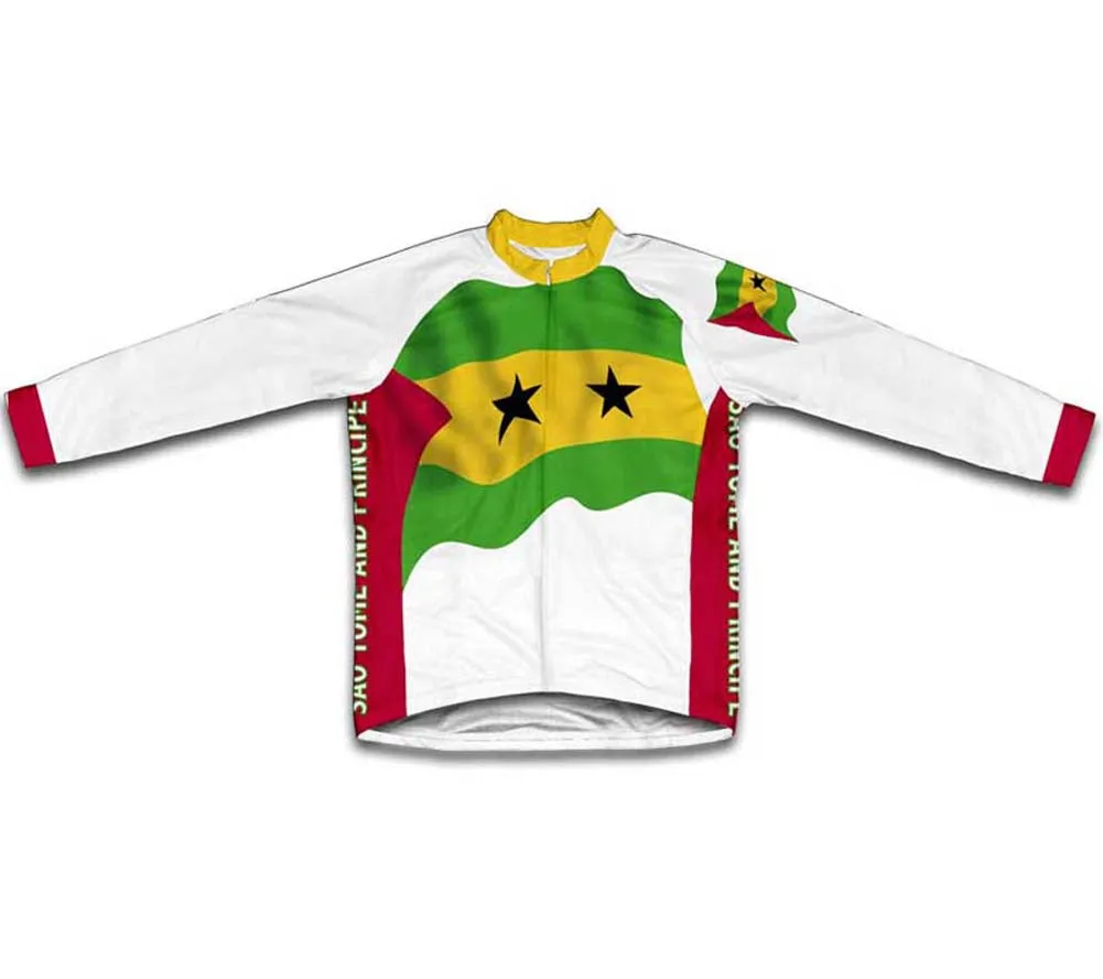 Sao Tome And Principe Flag Winter Thermal Cycling Jersey