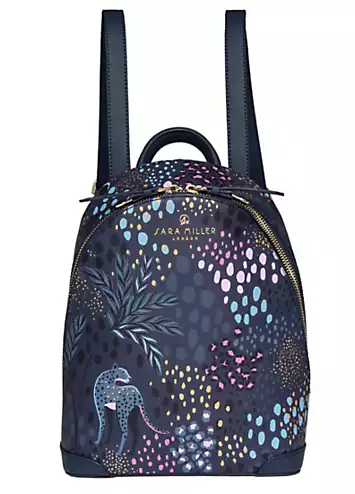 Sara Miller Midnight Leopard Mini Backpack | Grattan