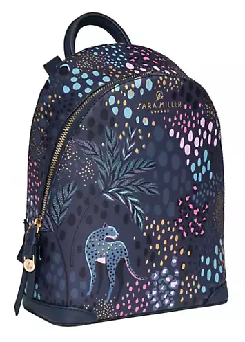 Sara Miller Midnight Leopard Mini Backpack | Grattan