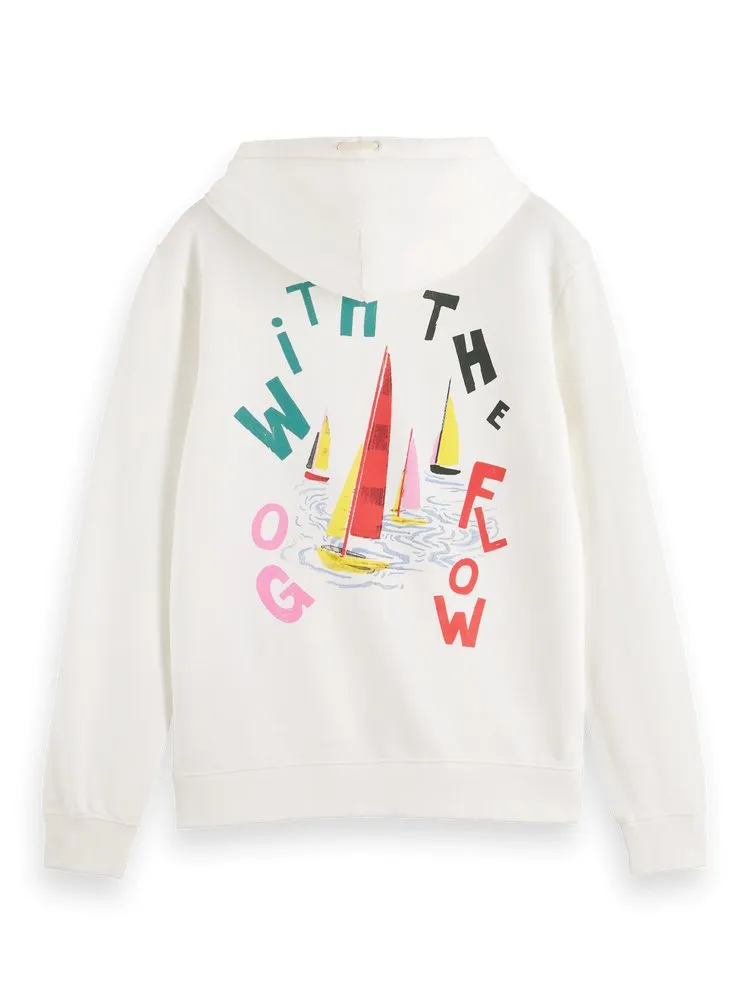 Scotch & Soda 'Go With The Flow' Hoodie / Swan