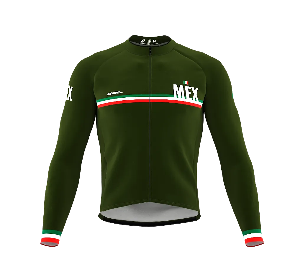 ScudoPro Pro Thermal Long Sleeve Cycling Jersey Country CODE Mexico Green | Men and Women