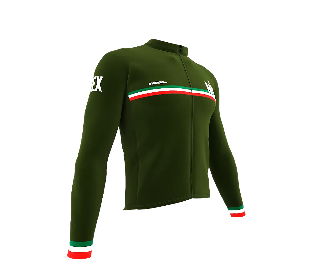 ScudoPro Pro Thermal Long Sleeve Cycling Jersey Country CODE Mexico Green | Men and Women