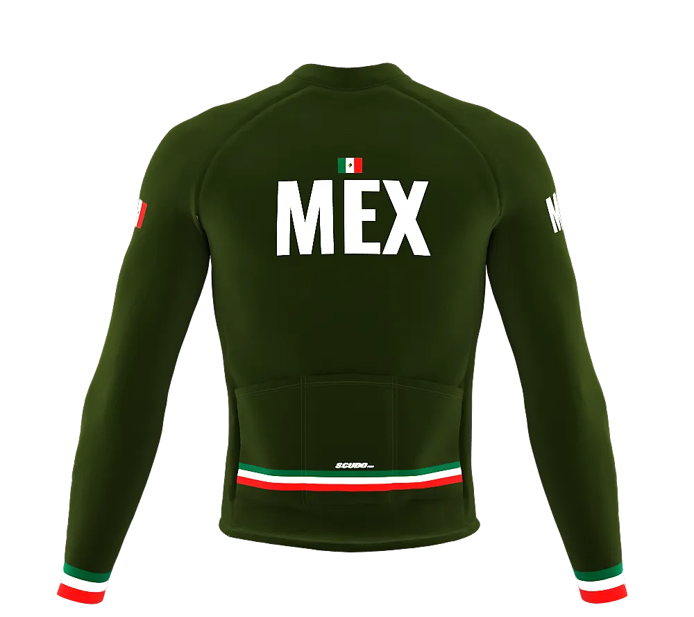 ScudoPro Pro Thermal Long Sleeve Cycling Jersey Country CODE Mexico Green | Men and Women