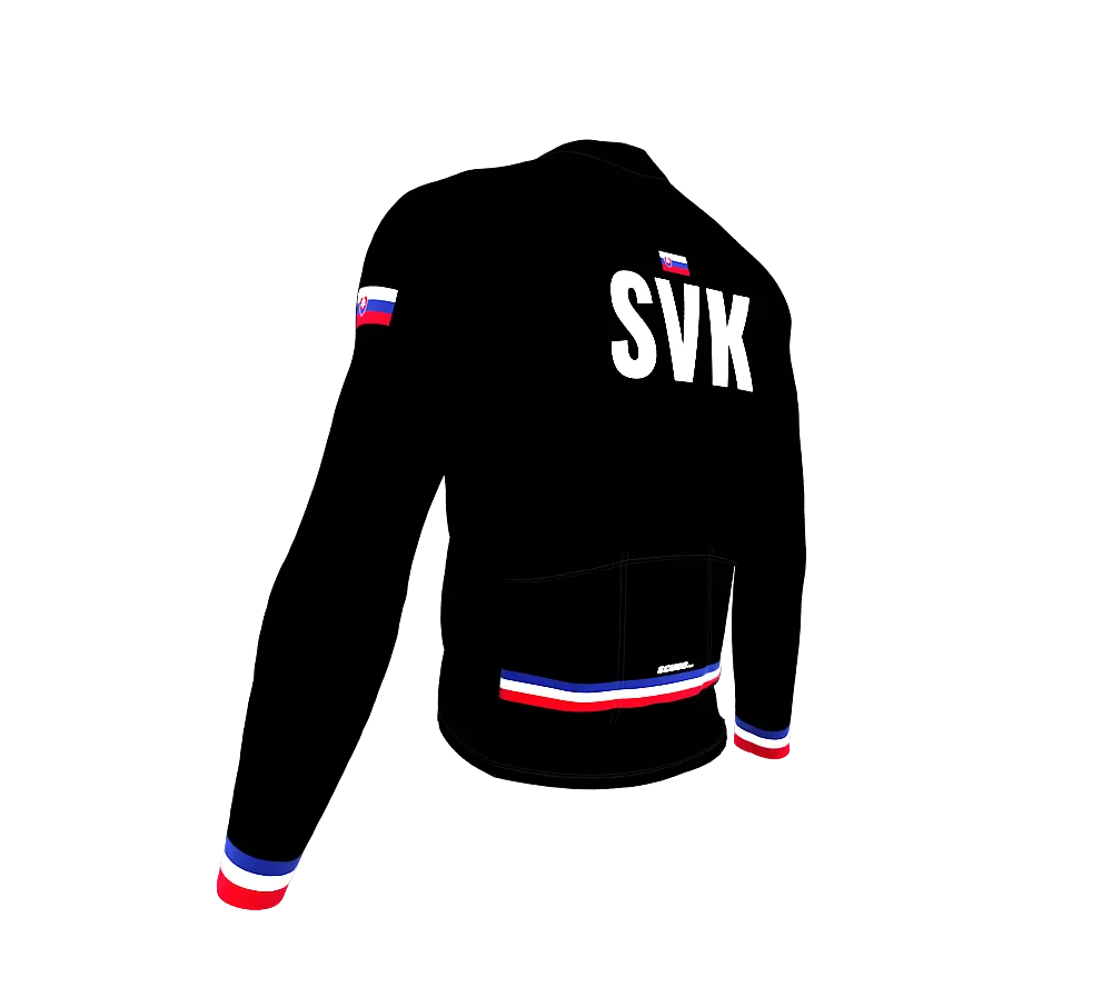 ScudoPro Pro Thermal Long Sleeve Cycling Jersey Country CODE Slovakia Black | Men and Women