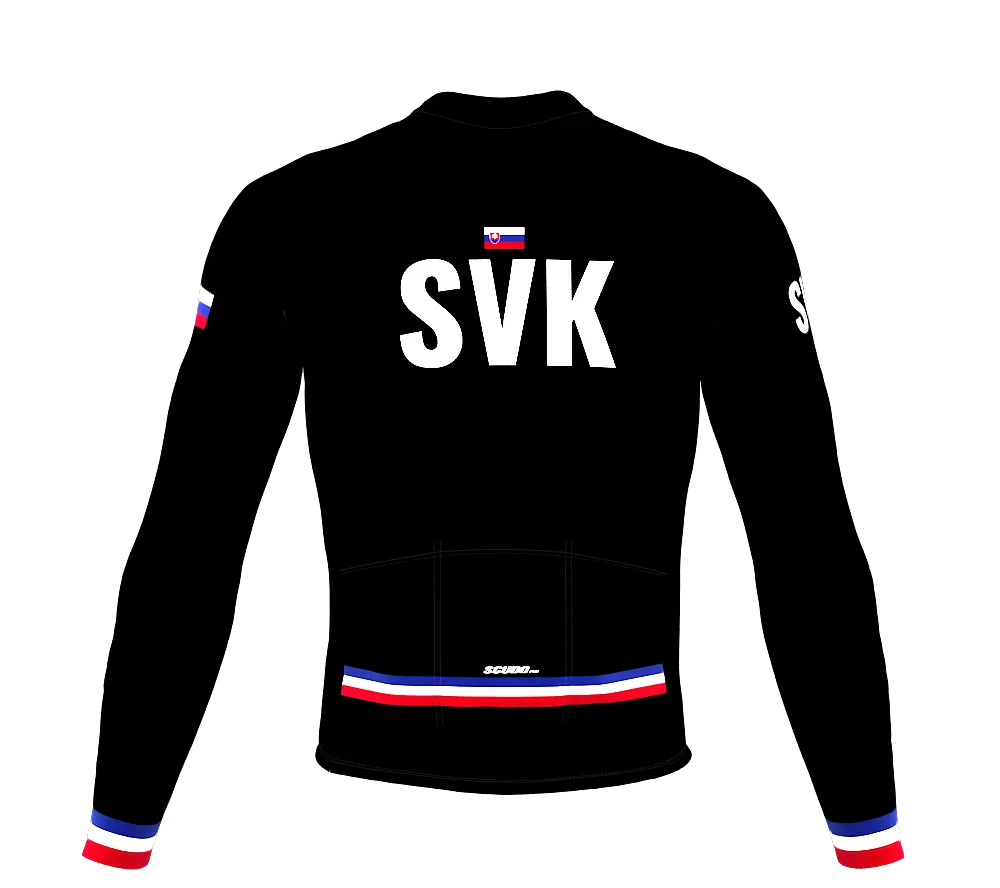 ScudoPro Pro Thermal Long Sleeve Cycling Jersey Country CODE Slovakia Black | Men and Women