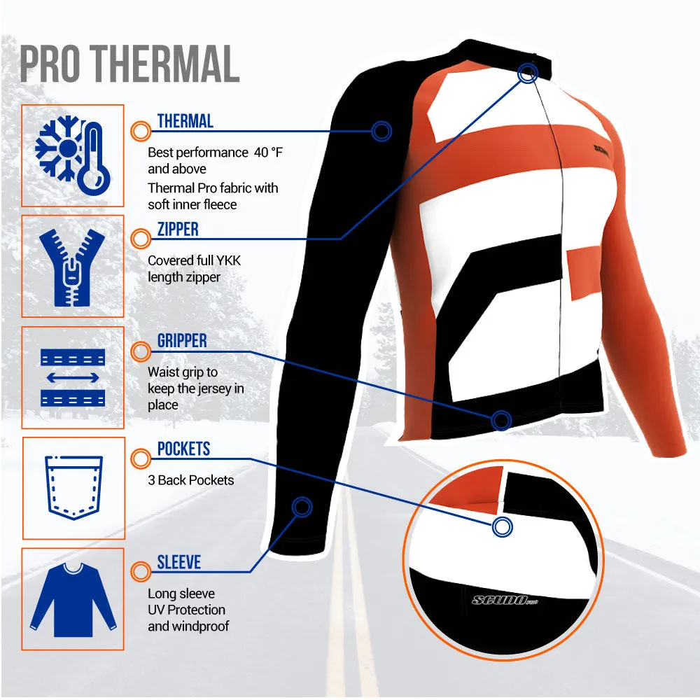 ScudoPro Pro Thermal Long Sleeve Cycling Jersey Country CODE Slovakia Black | Men and Women