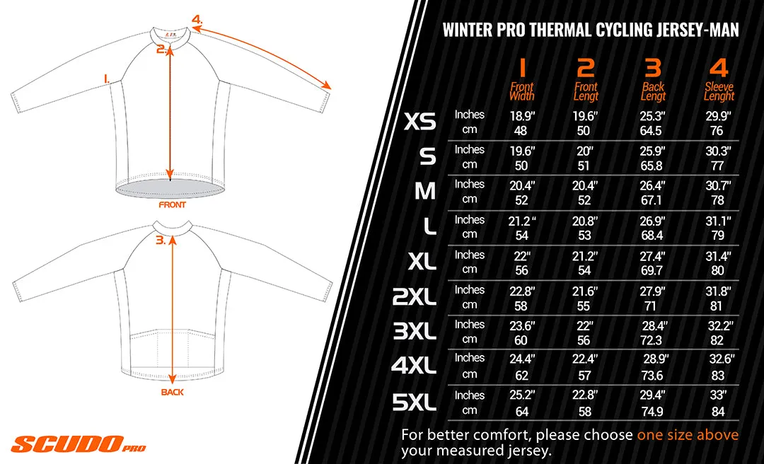 ScudoPro Pro Thermal Long Sleeve Cycling Jersey Country CODE Slovakia Black | Men and Women