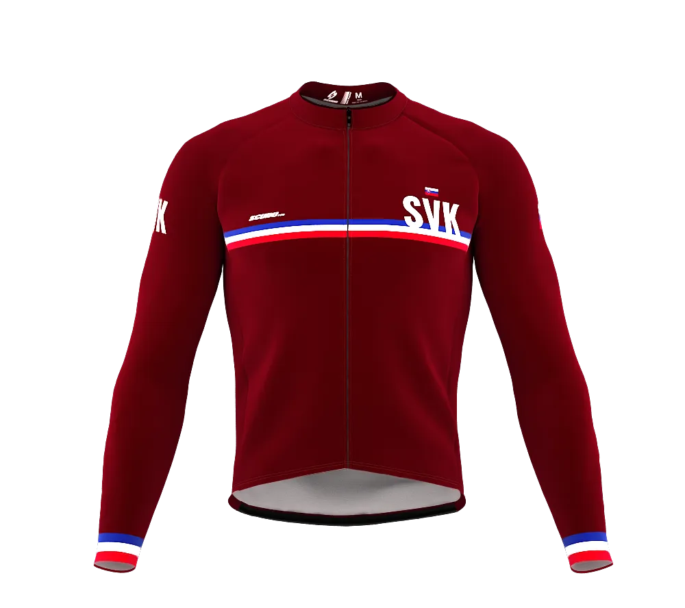 ScudoPro Pro Thermal Long Sleeve Cycling Jersey Country CODE Slovakia Vine | Men and Women