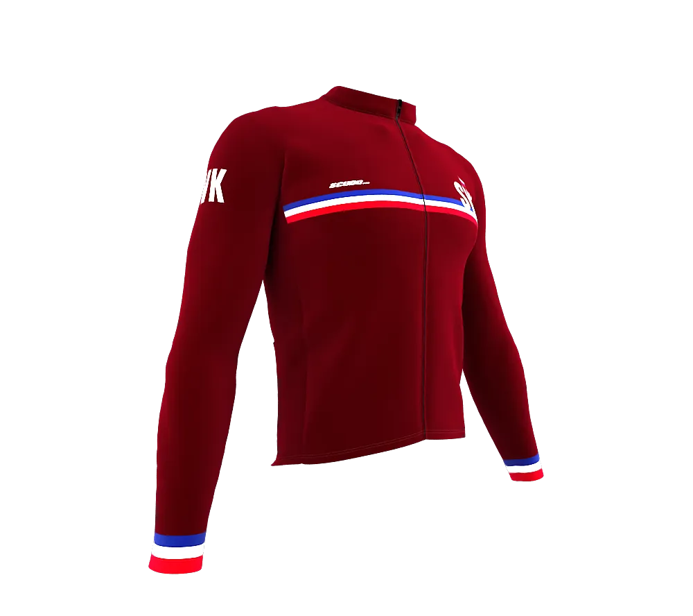 ScudoPro Pro Thermal Long Sleeve Cycling Jersey Country CODE Slovakia Vine | Men and Women