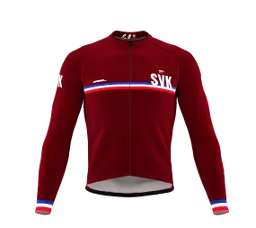 ScudoPro Pro Thermal Long Sleeve Cycling Jersey Country CODE Slovakia Vine | Men and Women