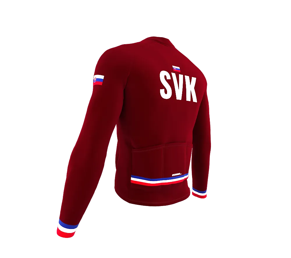 ScudoPro Pro Thermal Long Sleeve Cycling Jersey Country CODE Slovakia Vine | Men and Women