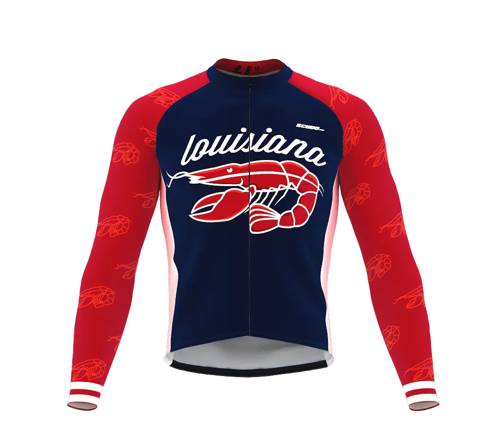 ScudoPro Pro Thermal Long Sleeve Cycling Jersey Louisiana USA state Icon landmark identity  | Men and Women