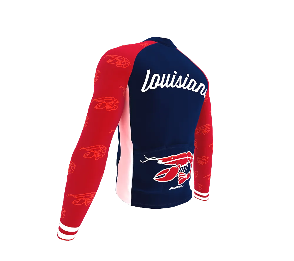 ScudoPro Pro Thermal Long Sleeve Cycling Jersey Louisiana USA state Icon landmark identity  | Men and Women