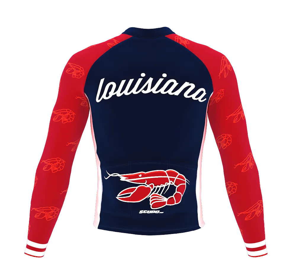 ScudoPro Pro Thermal Long Sleeve Cycling Jersey Louisiana USA state Icon landmark identity  | Men and Women