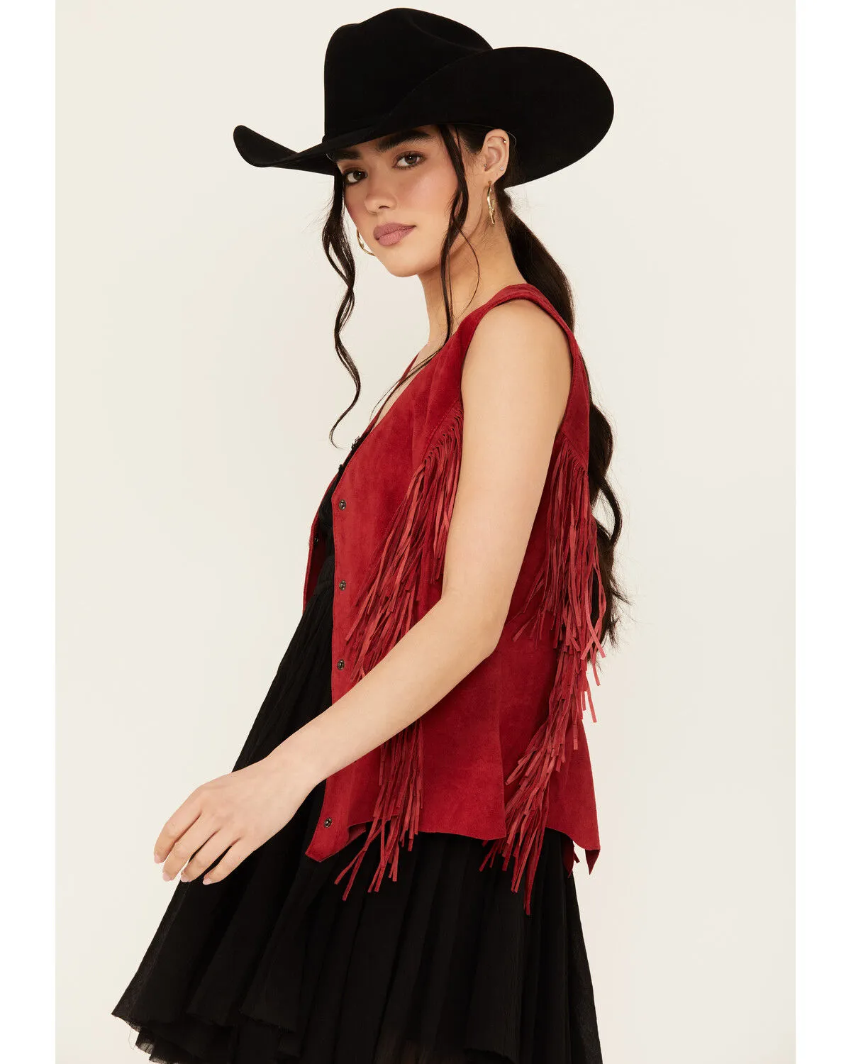 Scully Women's Fringe Suede Vest