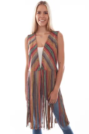 Scully Womens Serape Print Serape Polyester Blend Fashion Vest