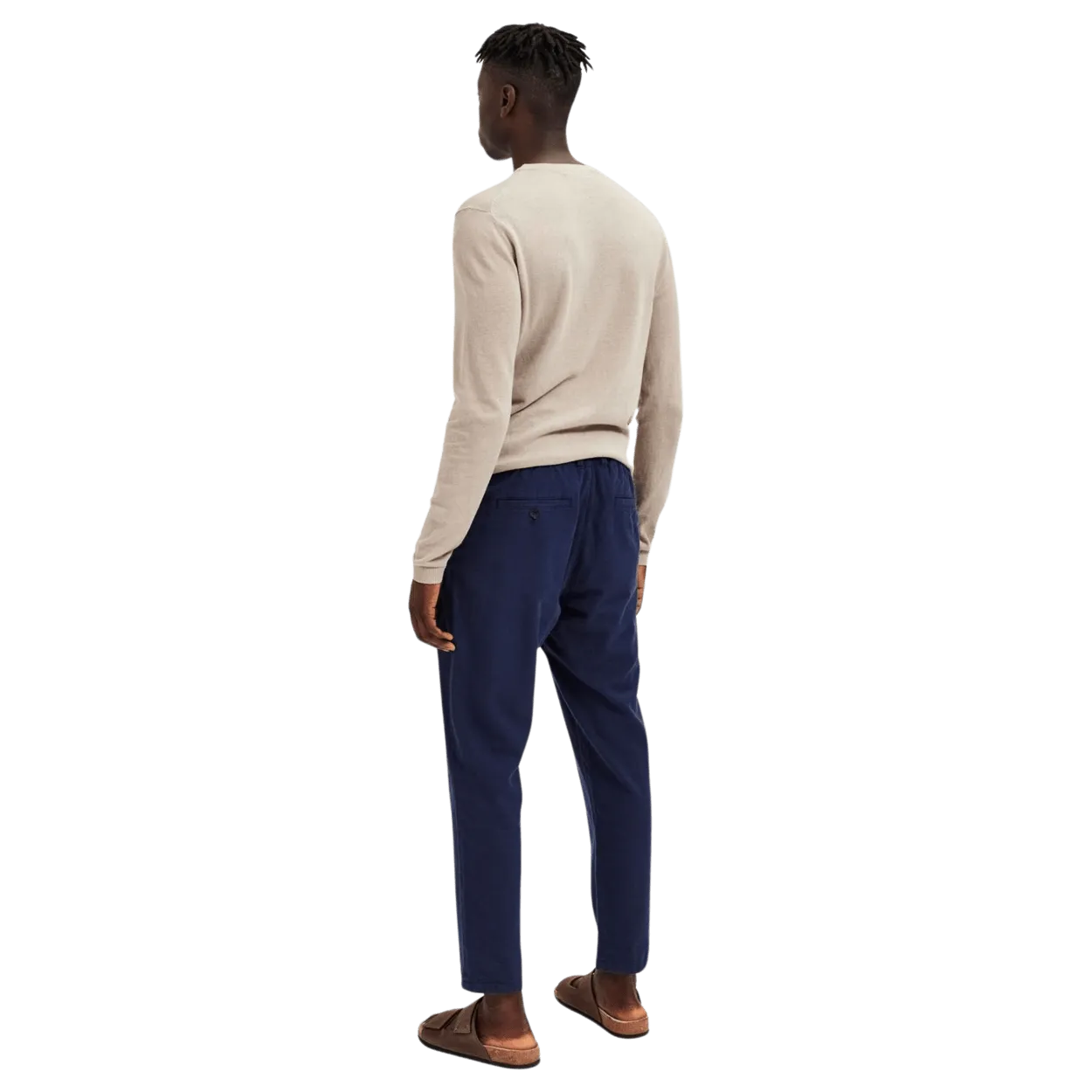 Selected Slim Fit Tapered Linen Trousers