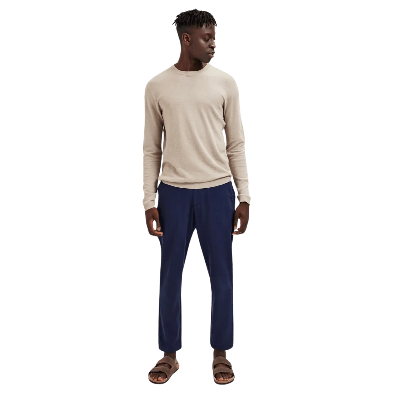 Selected Slim Fit Tapered Linen Trousers