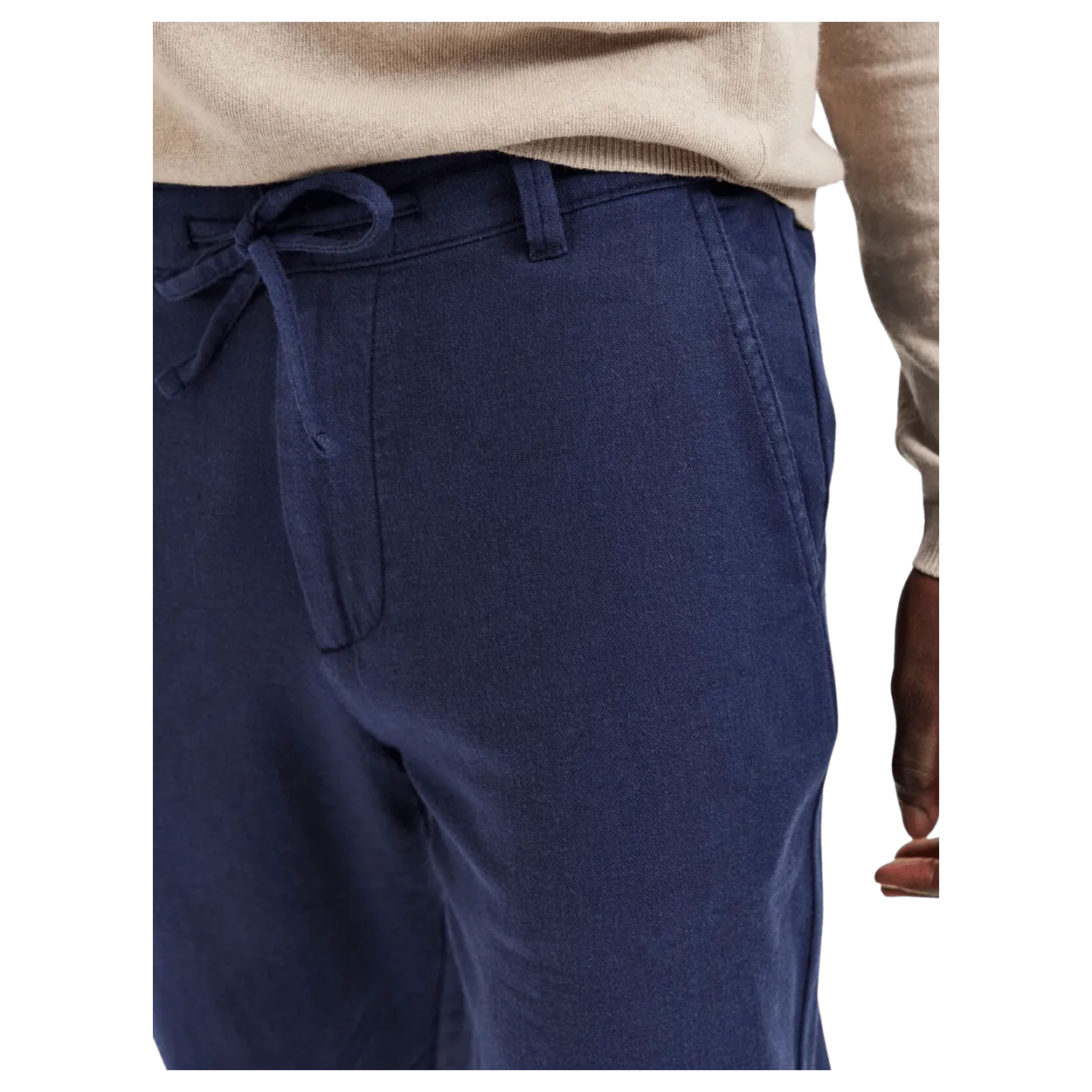 Selected Slim Fit Tapered Linen Trousers