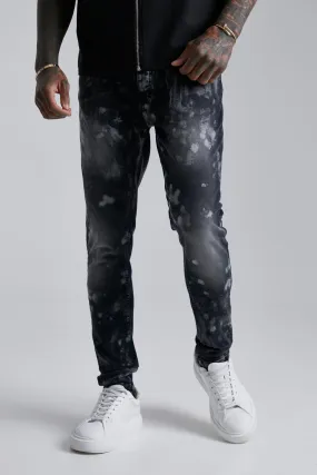 Skinny Stretch Bleached Jeans