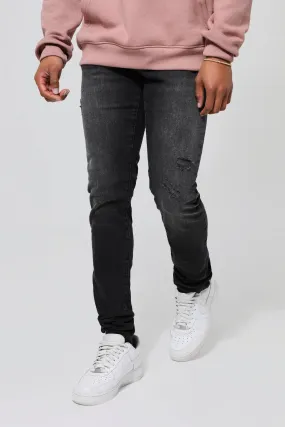 Skinny Stretch Stacked Distressed Jeans