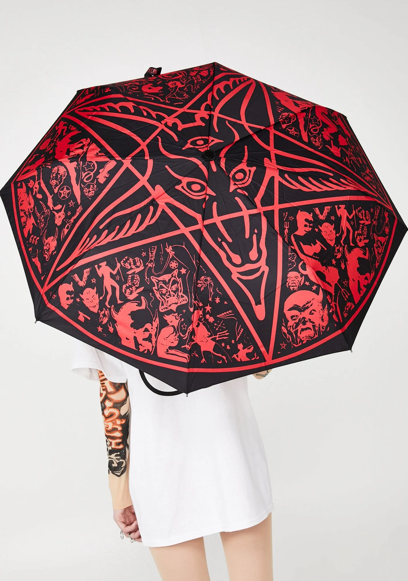 Skull Handle Goathead Umbrella-