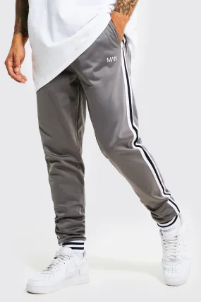 Slim Fit Man Tape Rib Tricot Joggers