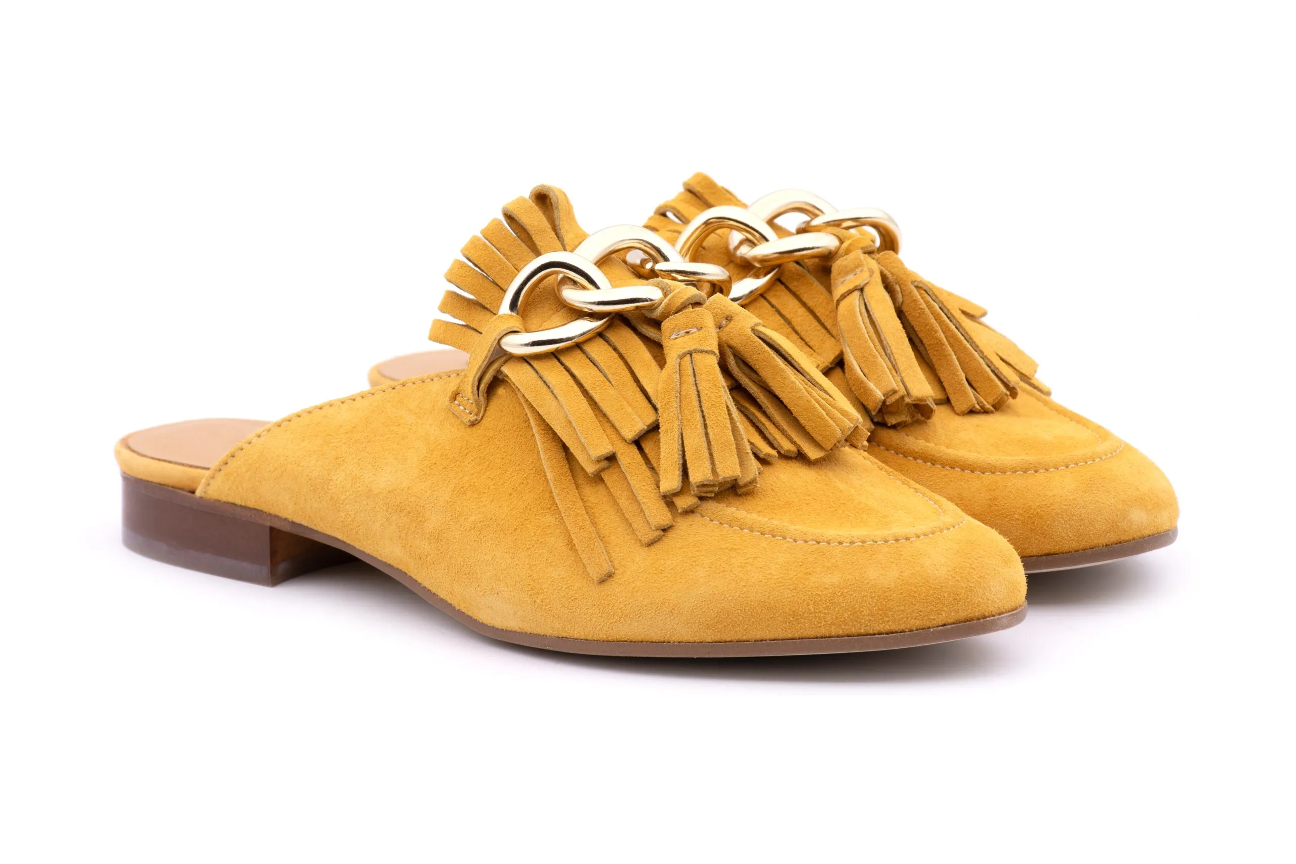 Slipper Scamosciato con frange