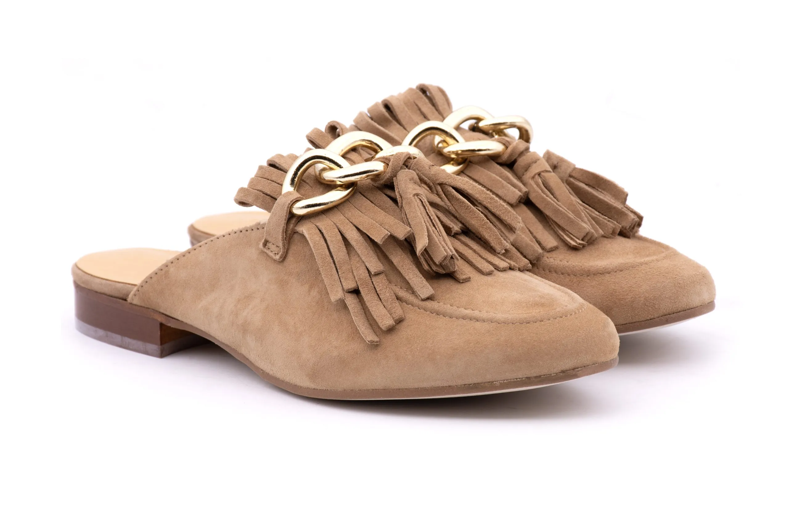 Slipper Scamosciato con frange