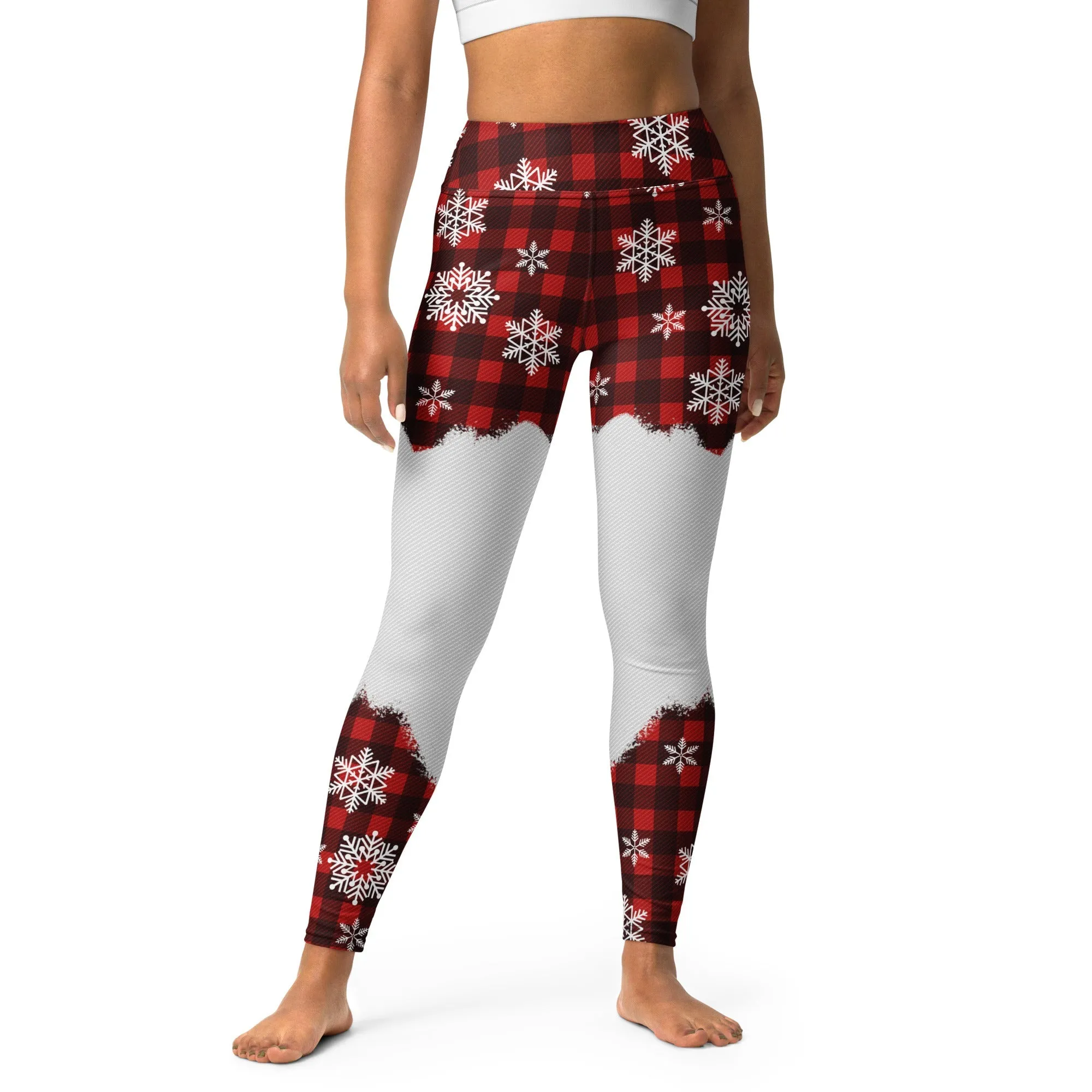 Snowy Plaid Perfection Yoga Leggings