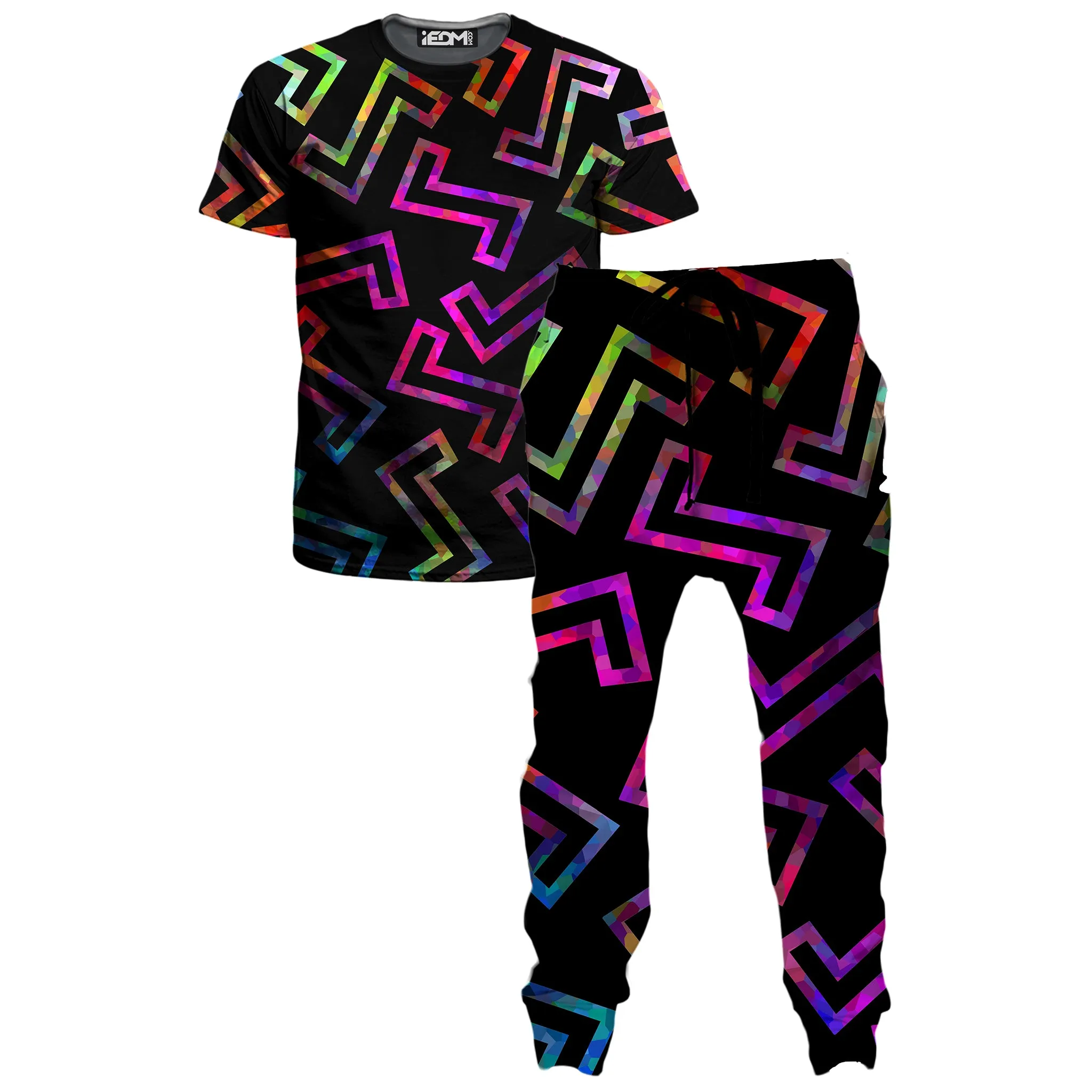 Sparkle Geometric T-Shirt and Joggers Combo