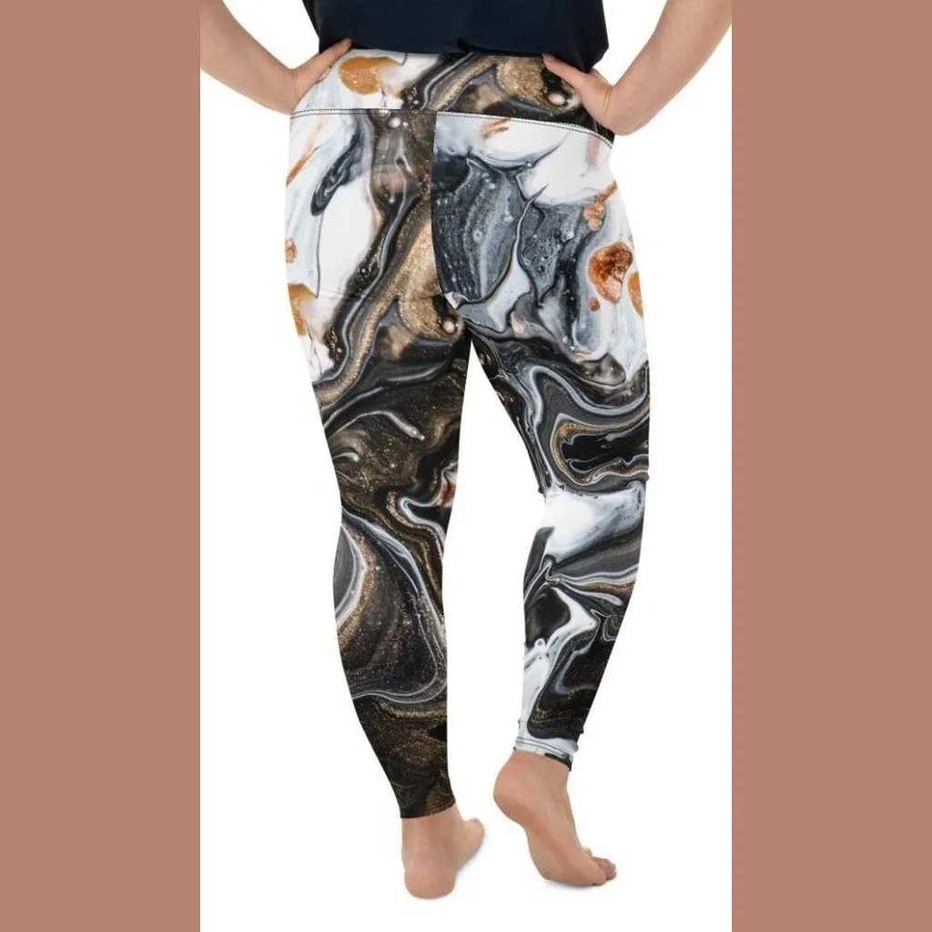 Speck of Gold Plus Size Leggings