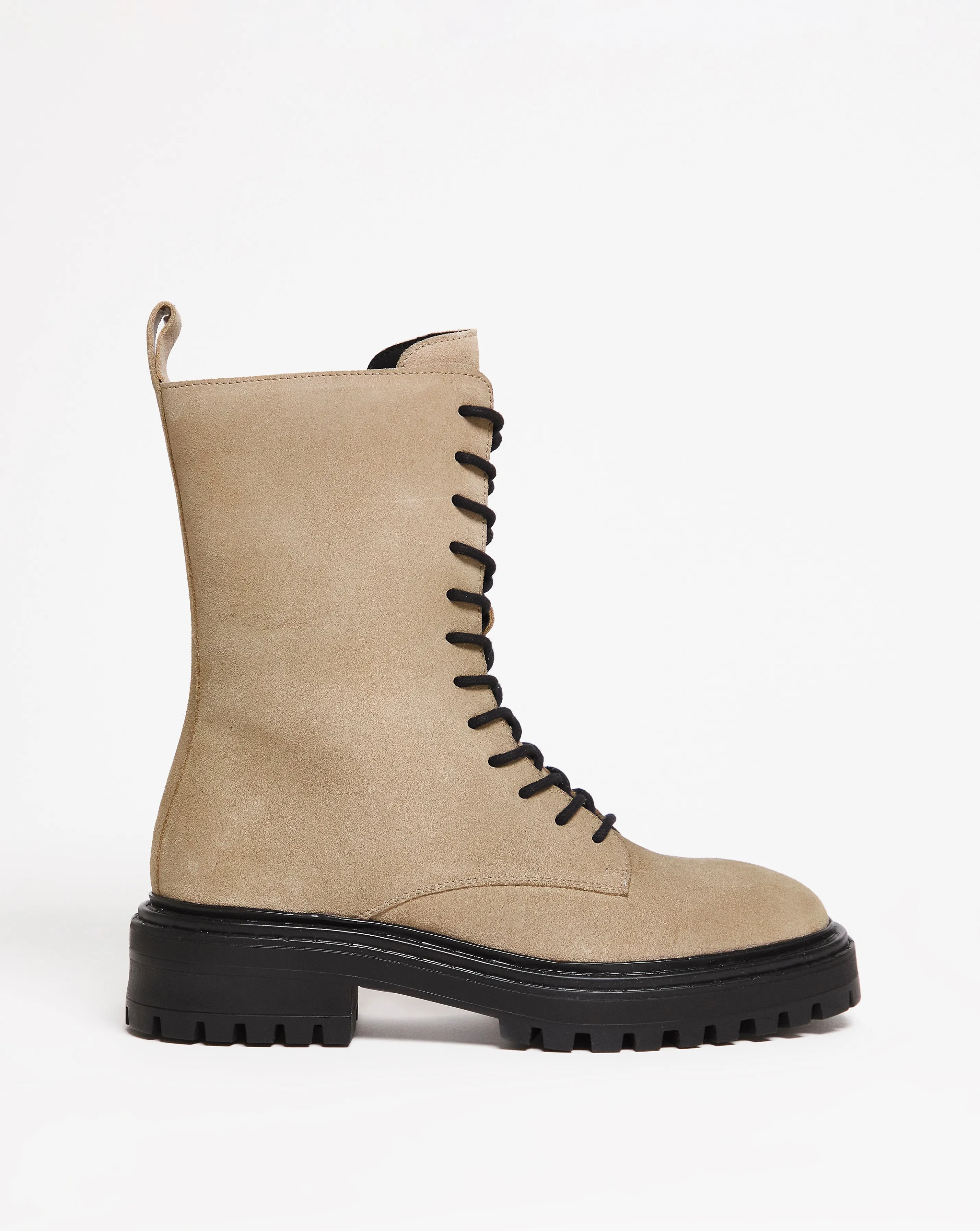 Suede Lace Up Boot EEE Fit