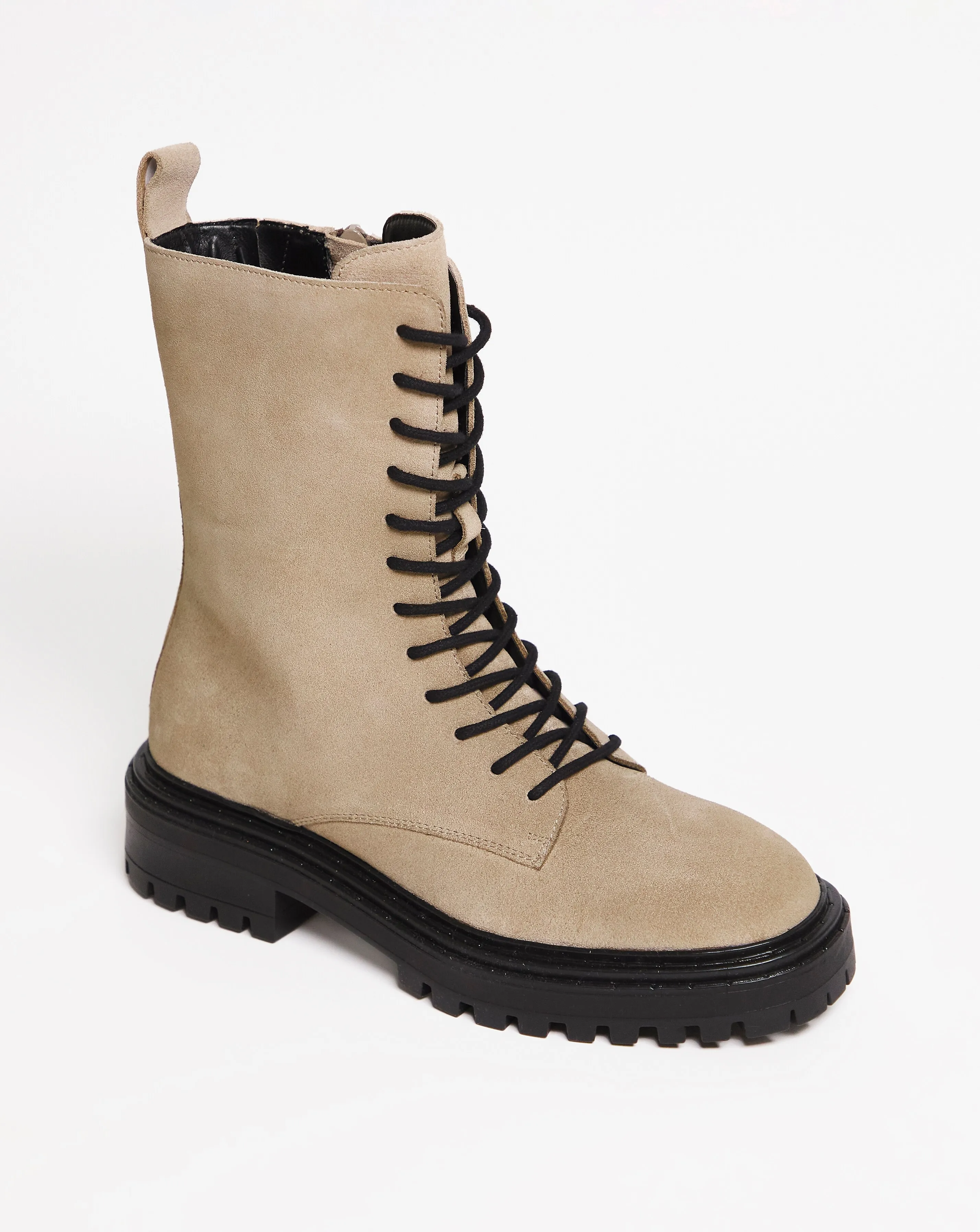 Suede Lace Up Boot EEE Fit