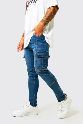 Super Skinny Panelled Cargo Jeans