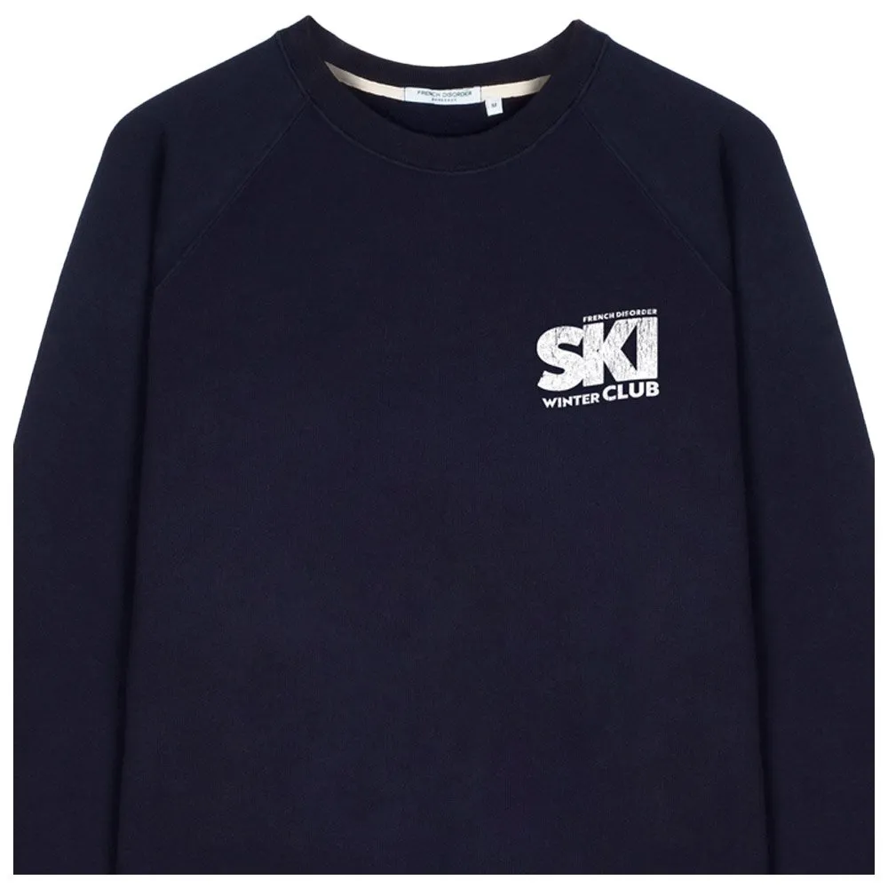 Sweatshirt French Disorder ---Clyde Ski Winter Club Print Navy