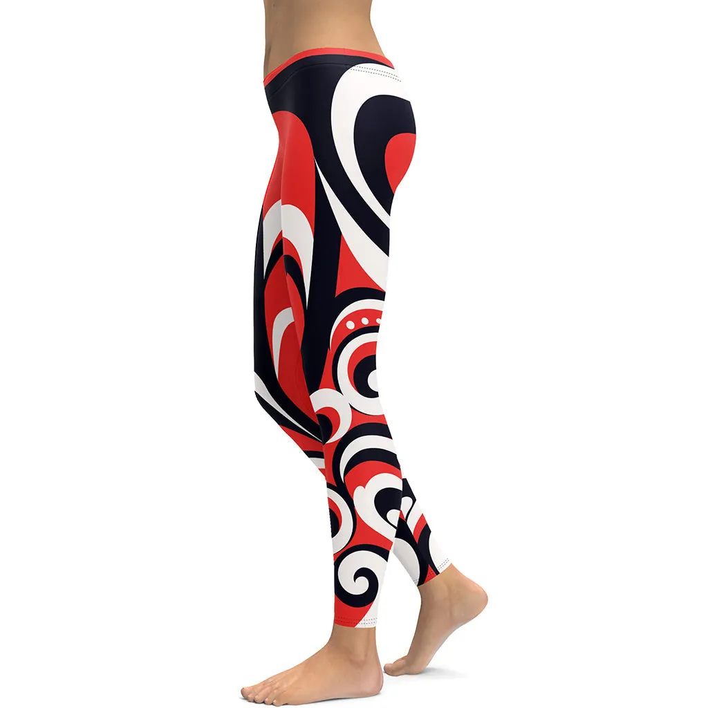 Swirl Heart Shaped Leggings