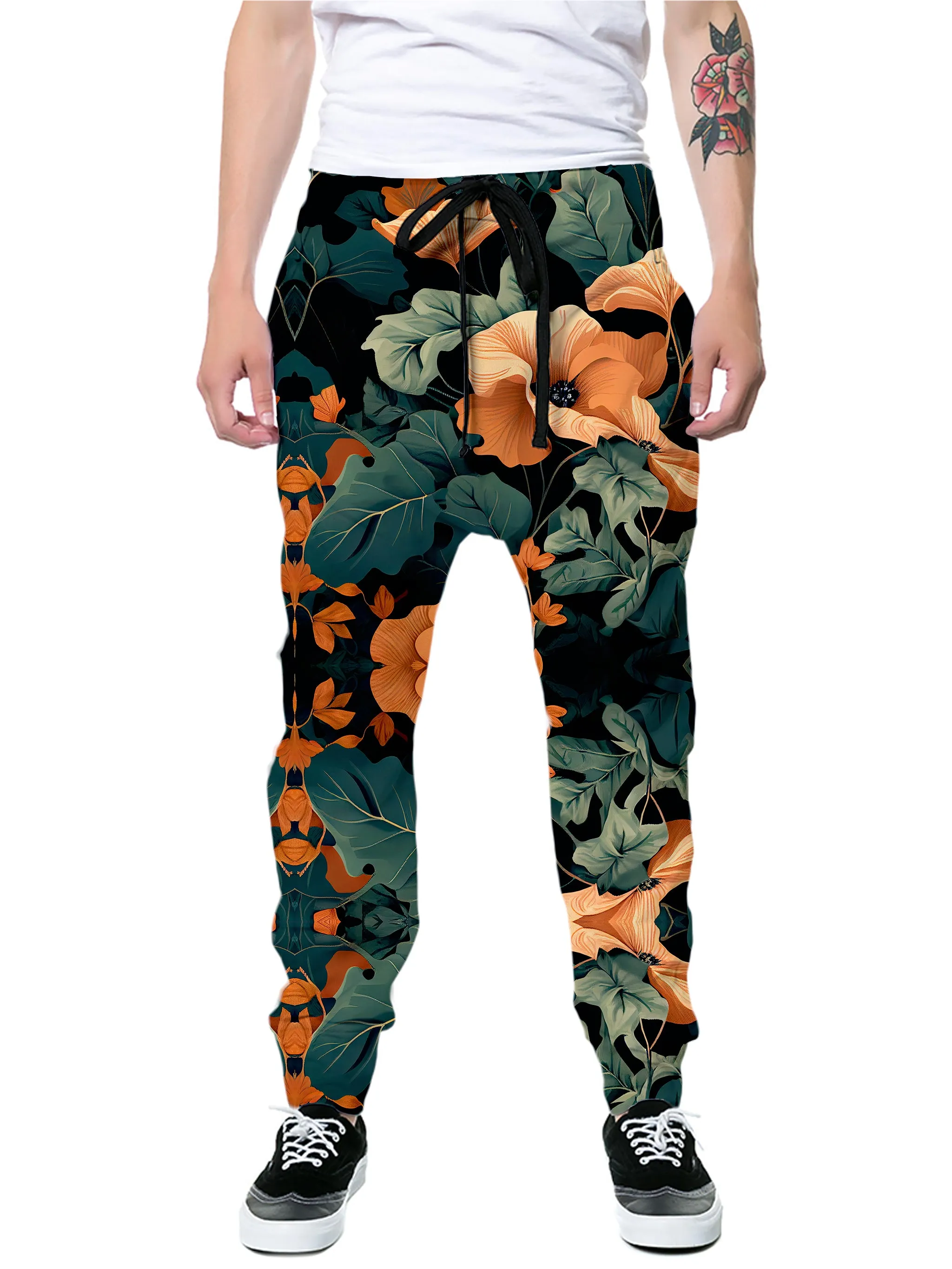 Tangerine Floral T-Shirt and Joggers Combo