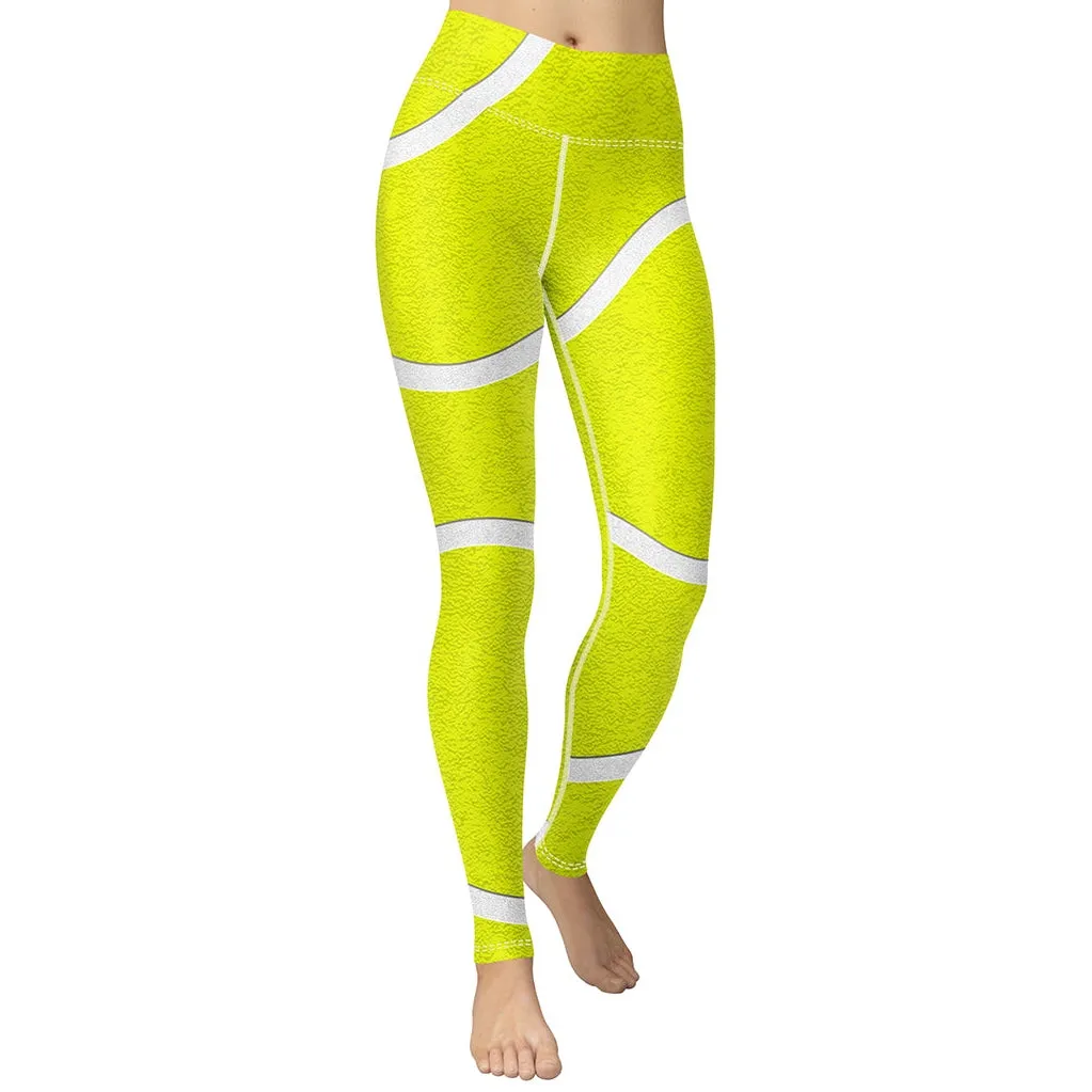 Tennis Ball Yoga Leggings