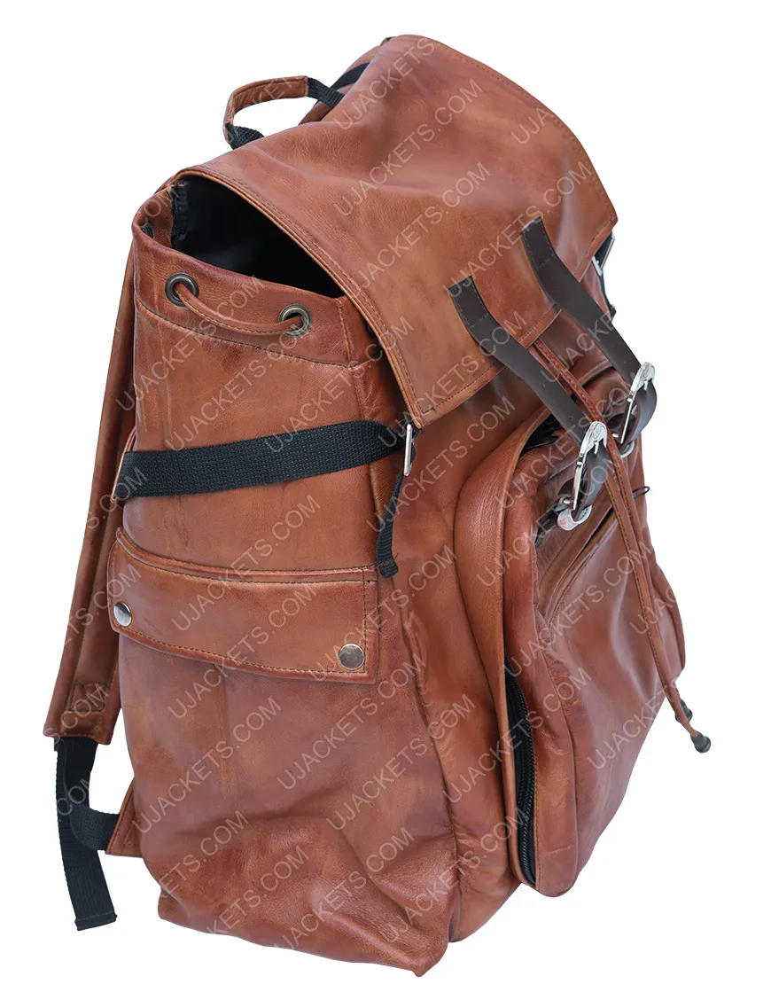 The Last Of Us Part 2 Joel Backpack | Brown Leather Bag | ujackets.com.