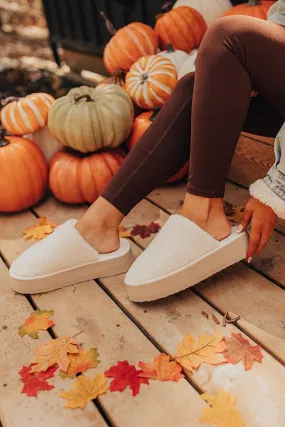 The Serenity Sherpa Platform Slipper in Ivory