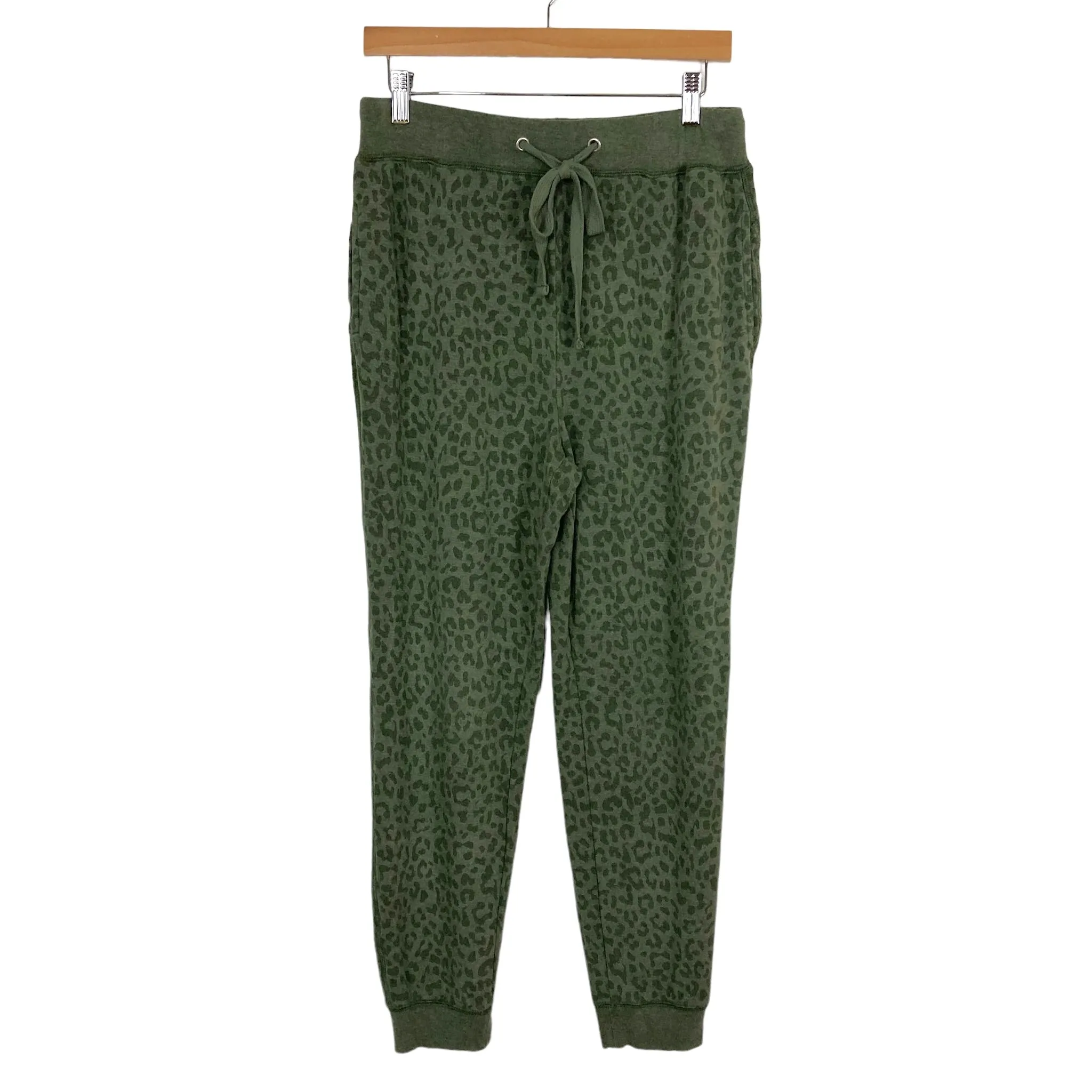 Thread & Supply Green Animal Print Joggers- Size M