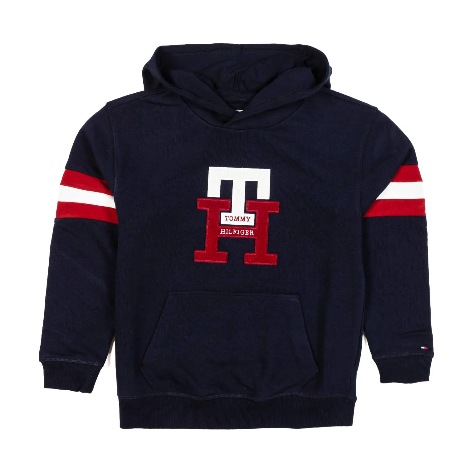 Tommy Hilfiger Navy Blue Hoodie With Th Terry Logo