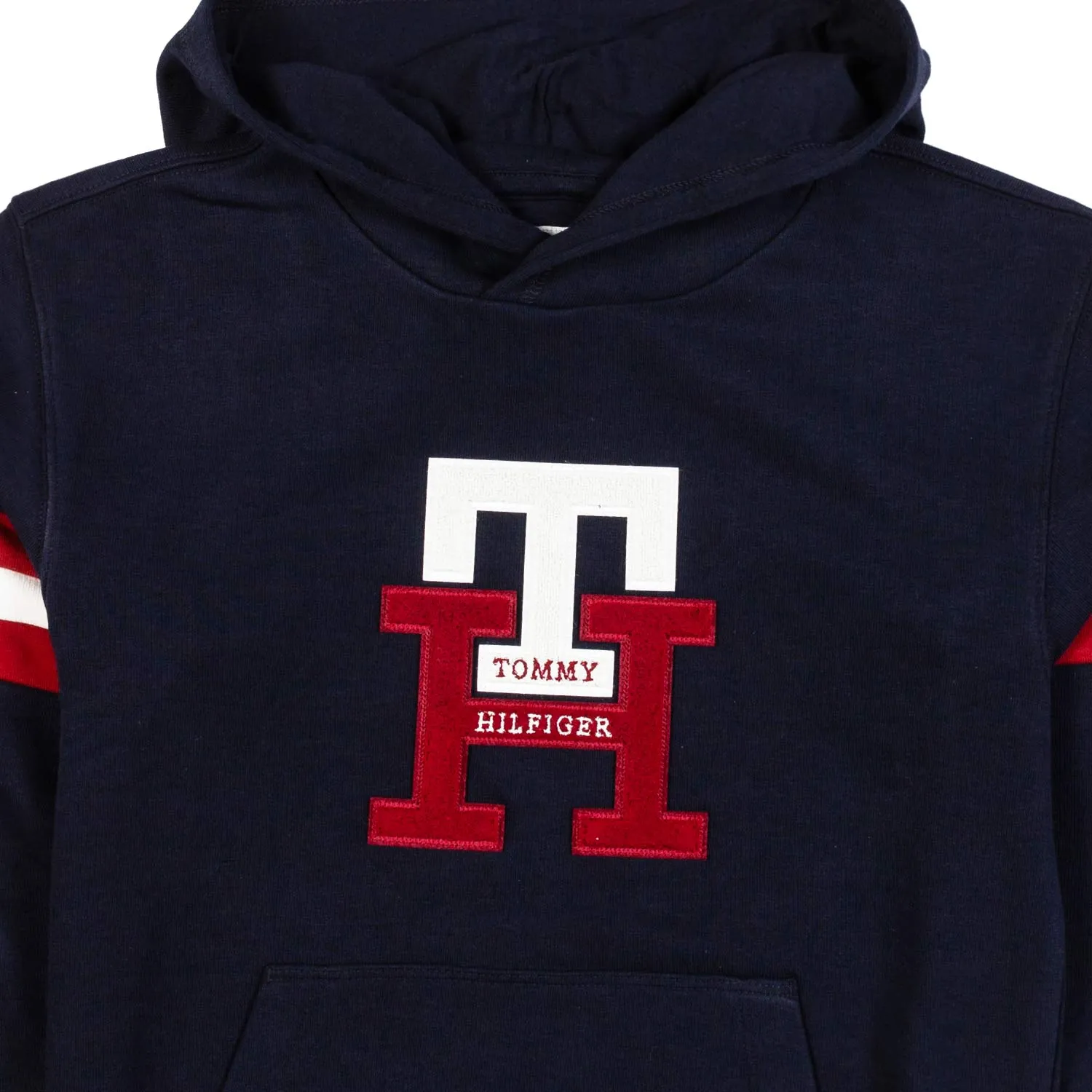 Tommy Hilfiger Navy Blue Hoodie With Th Terry Logo