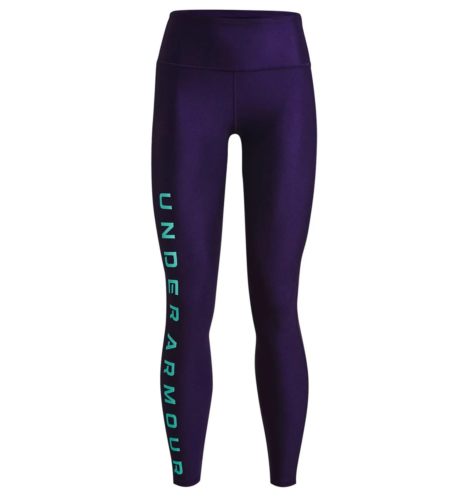 Under Armour Womens HeatGear Branded Leggings Tights - Purple