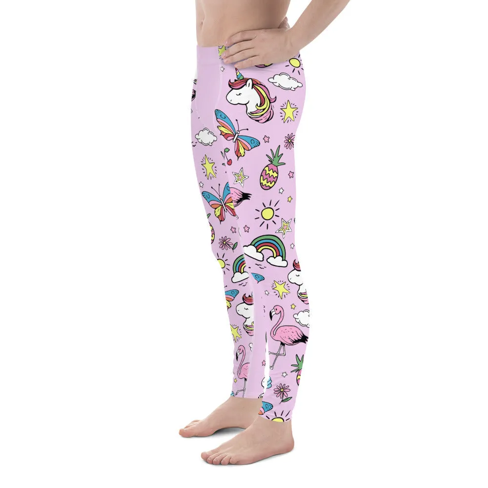 Unicorn Print Men's Leggings