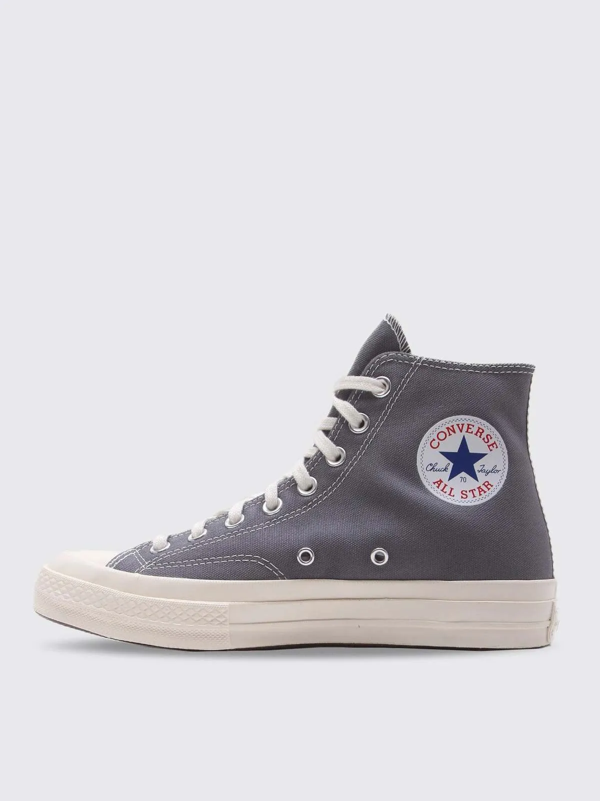 Unisex Comme des Garons Play Red Heart Converse Chuck All Star 70 High - Gray