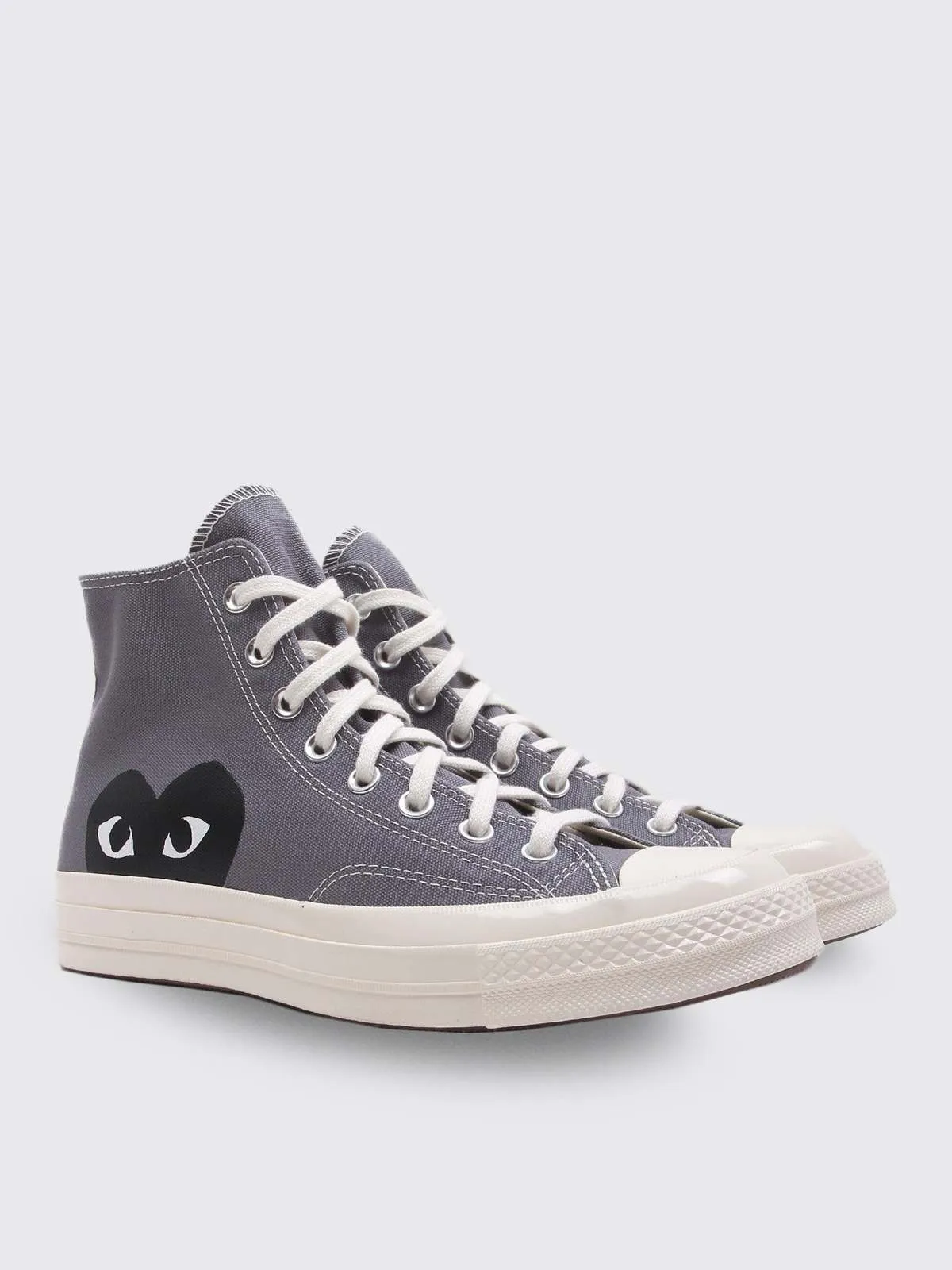 Unisex Comme des Garons Play Red Heart Converse Chuck All Star 70 High - Gray