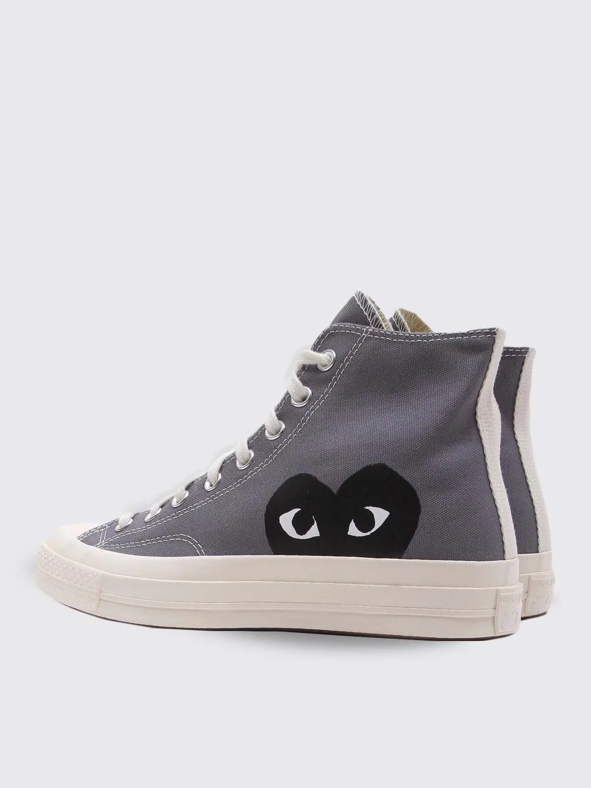 Unisex Comme des Garons Play Red Heart Converse Chuck All Star 70 High - Gray