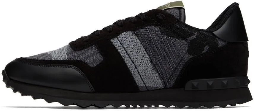 Valentino Garavani Black Rockrunner Sneakers